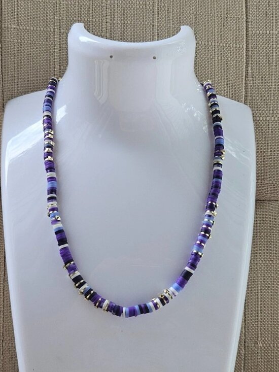 kate spade Jewelry - Kate Spade Women Choker Necklace Beaded Purple Signed KS Fashion Length 14 in